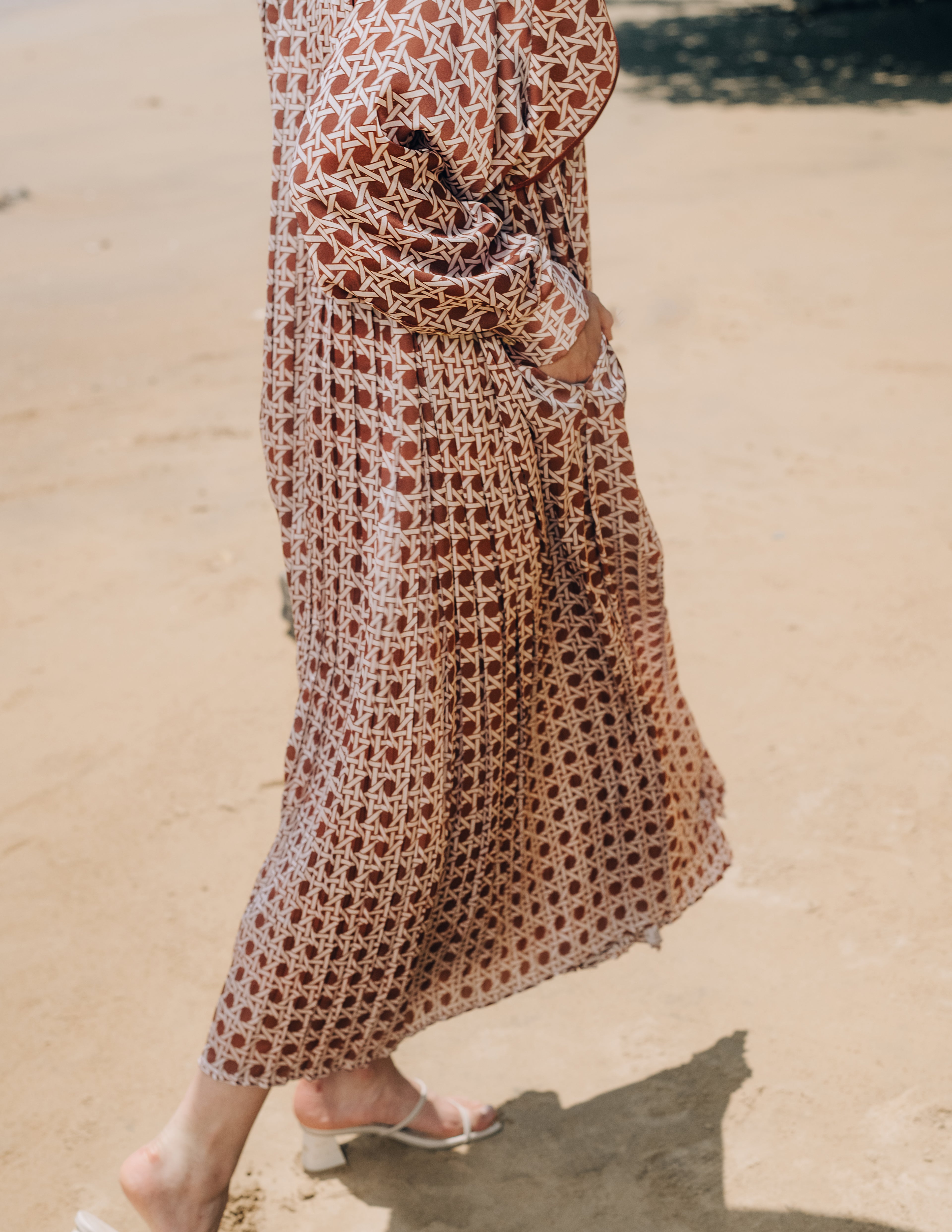 RATTAN PLEATED DRESS