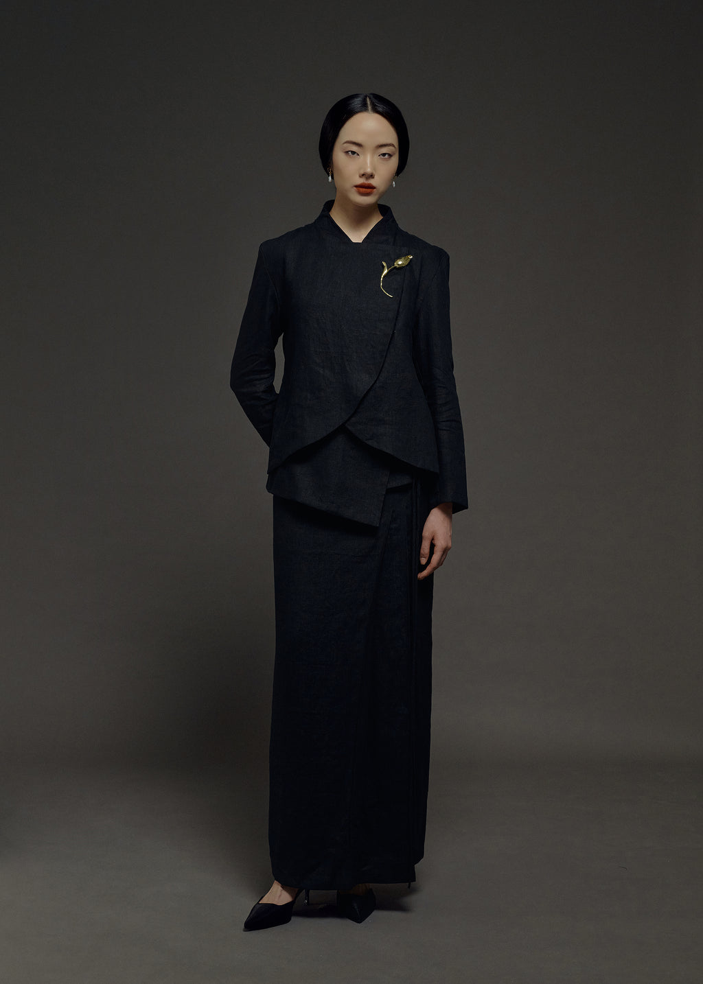 OVERLAP PLEATED SKIRT (PRE-ORDER)