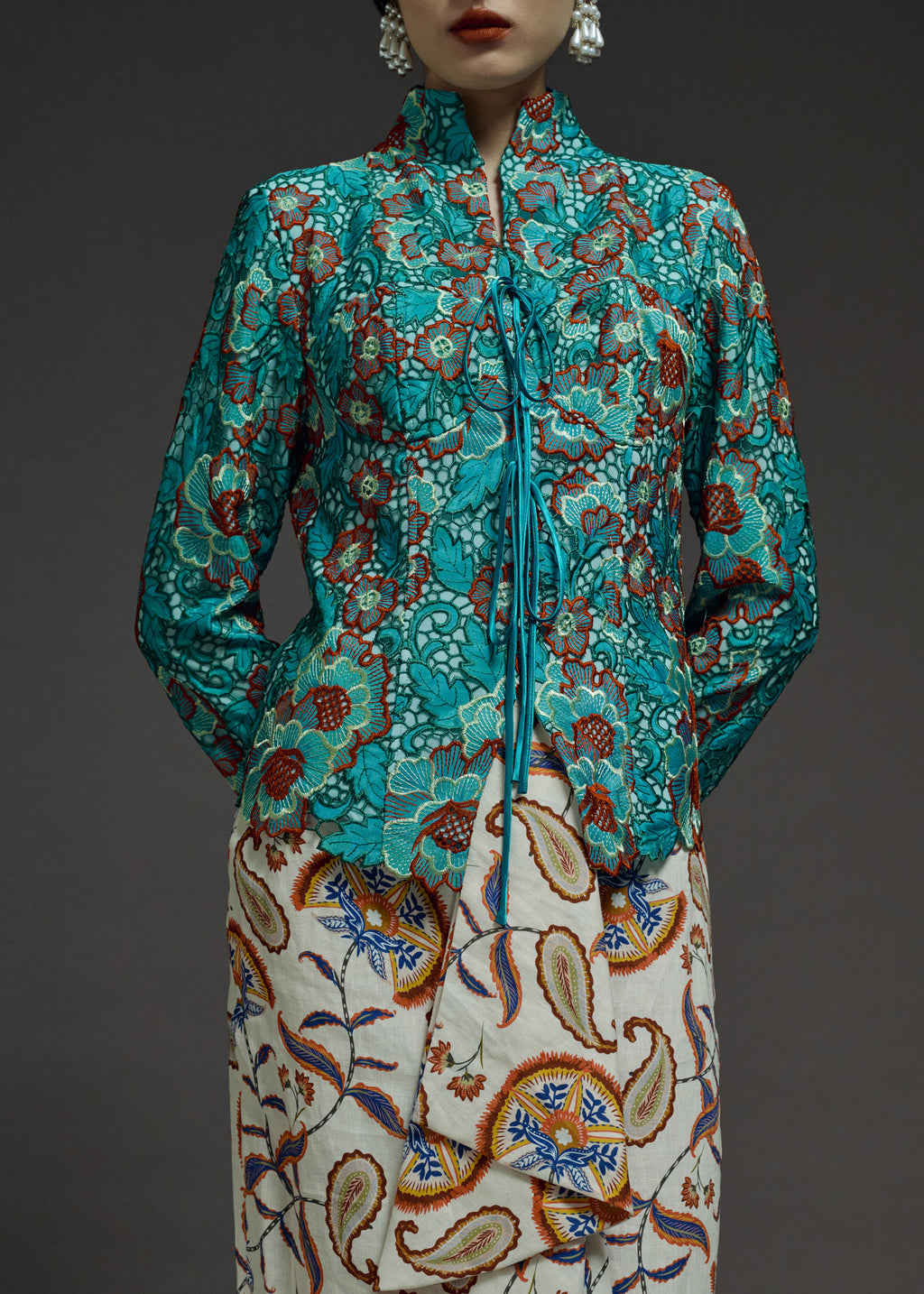 RUFFLED PRINT SKIRT (PRE-ORDER)