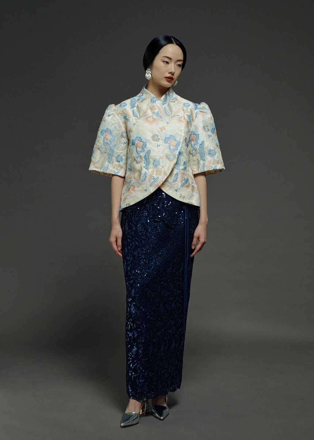 OVERLAP SEQUIN SKIRT (PRE-ORDER)