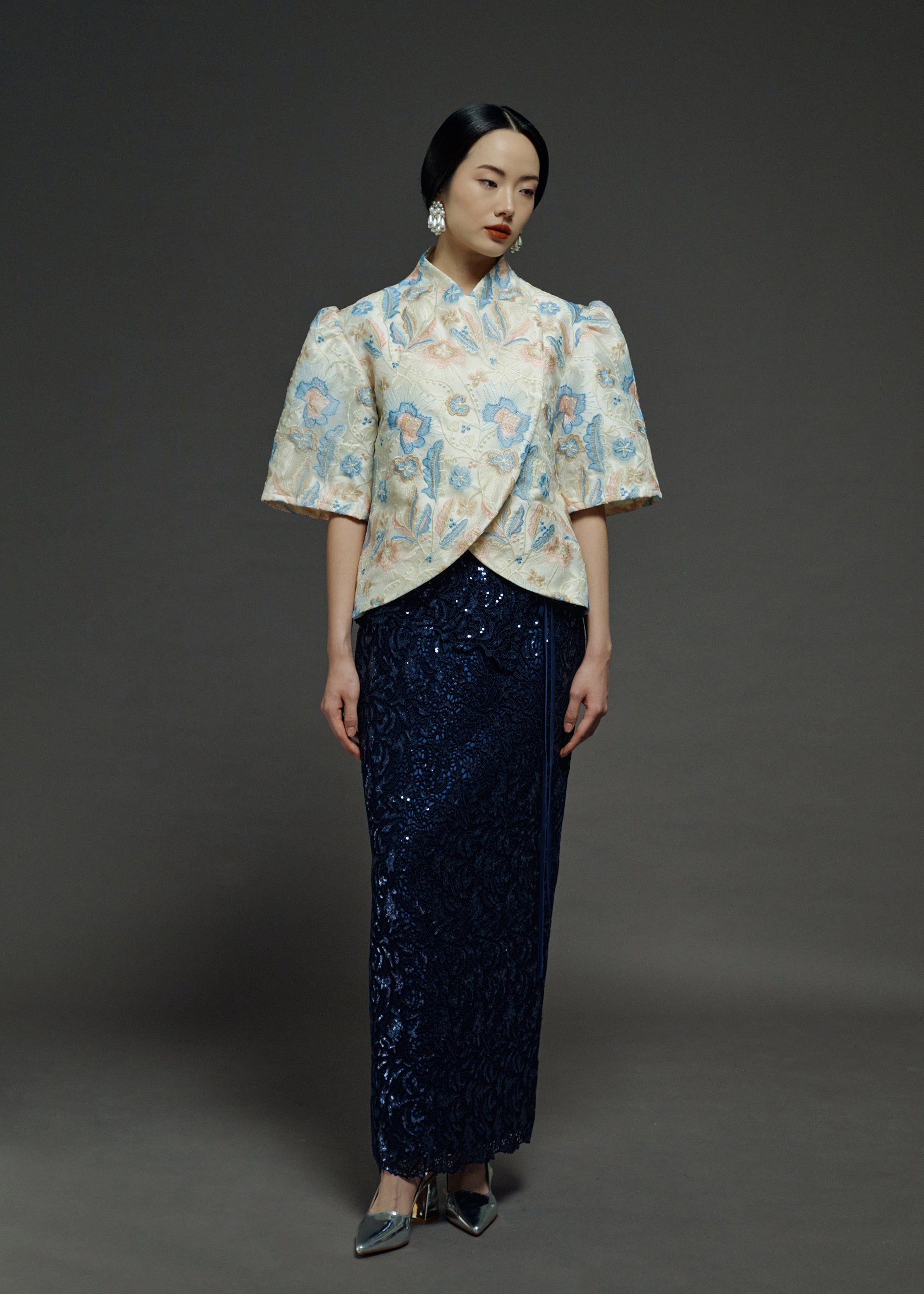 OVERLAP SEQUIN SKIRT (PRE-ORDER)