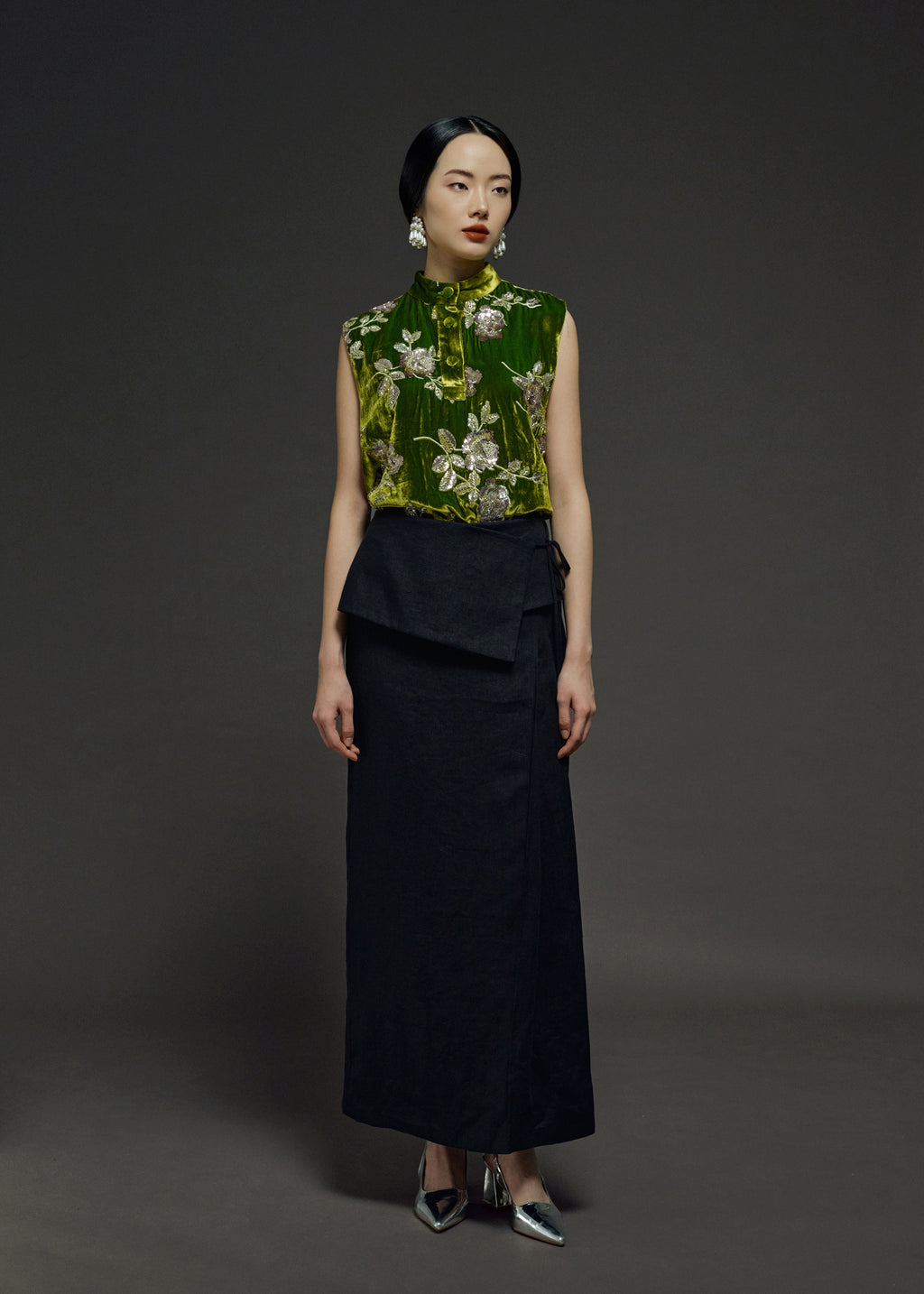 OVERLAP PLEATED SKIRT (PRE-ORDER)