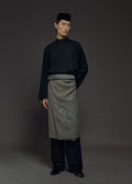 FLORAL EMBROIDERED SAMPIN IN GRAY (PRE-ORDER)