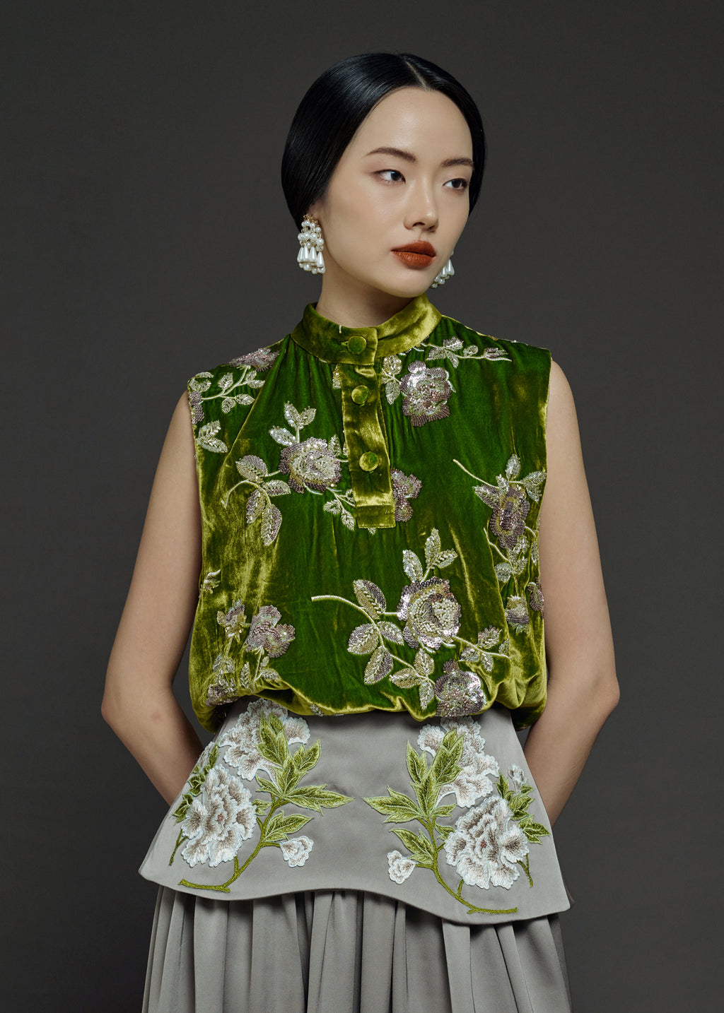 EMBROIDERED FLARE SKIRT (PRE-ORDER)