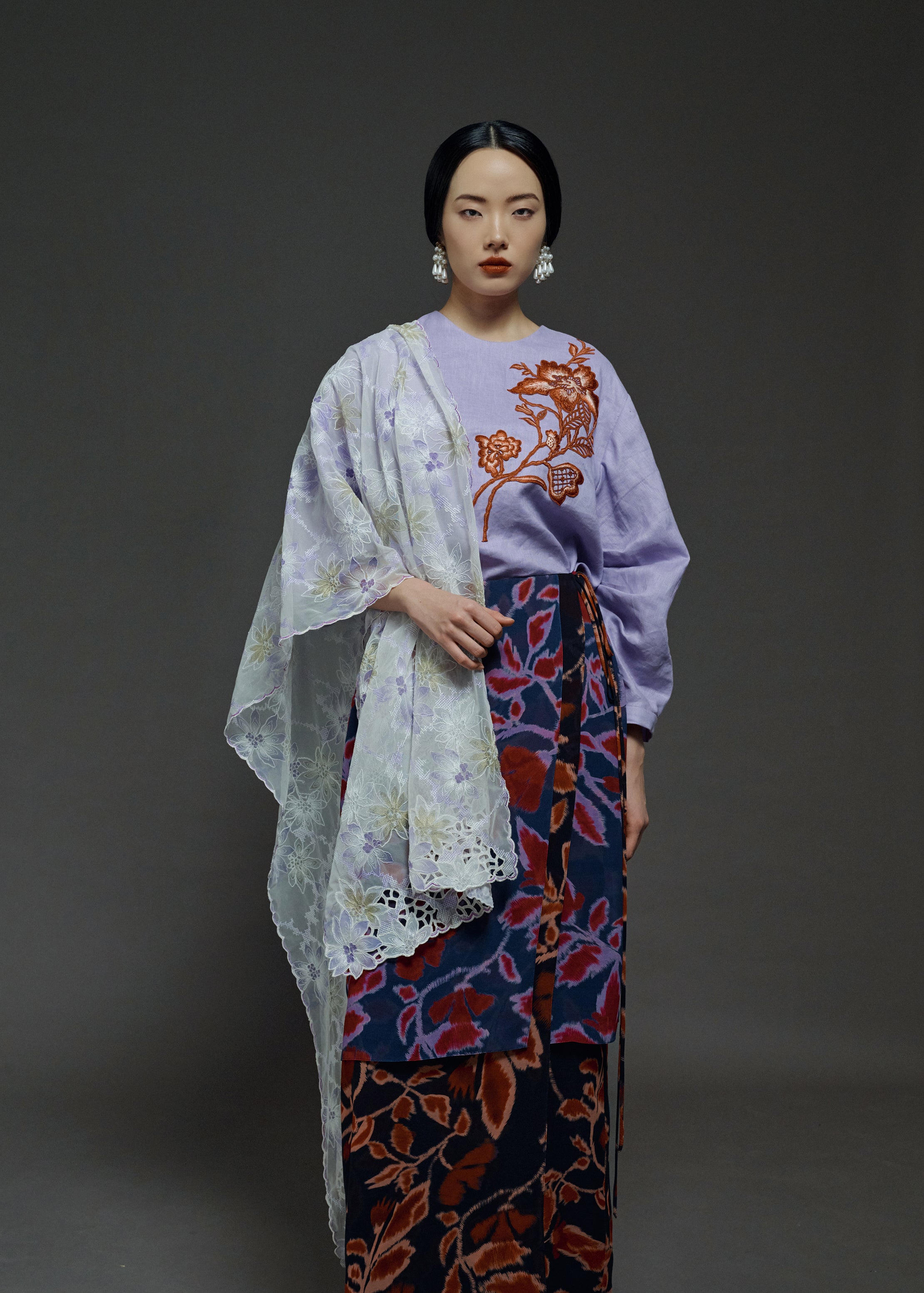 EMBROIDERED COCOON TOP (PRE-ORDER)