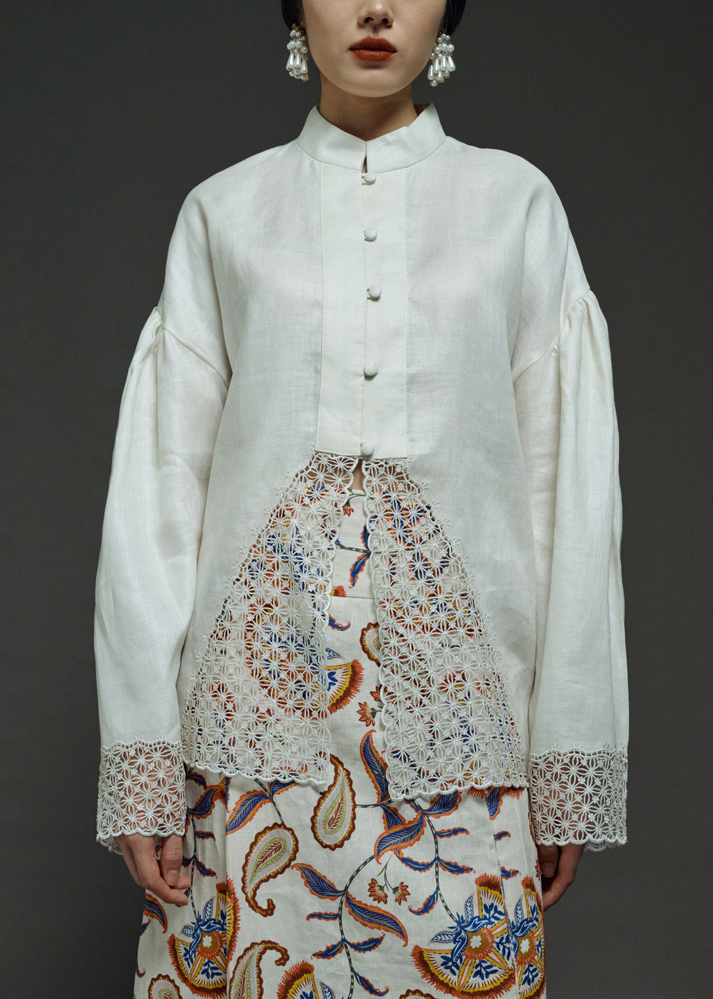 EMBROIDERED NYONYA SHIRT