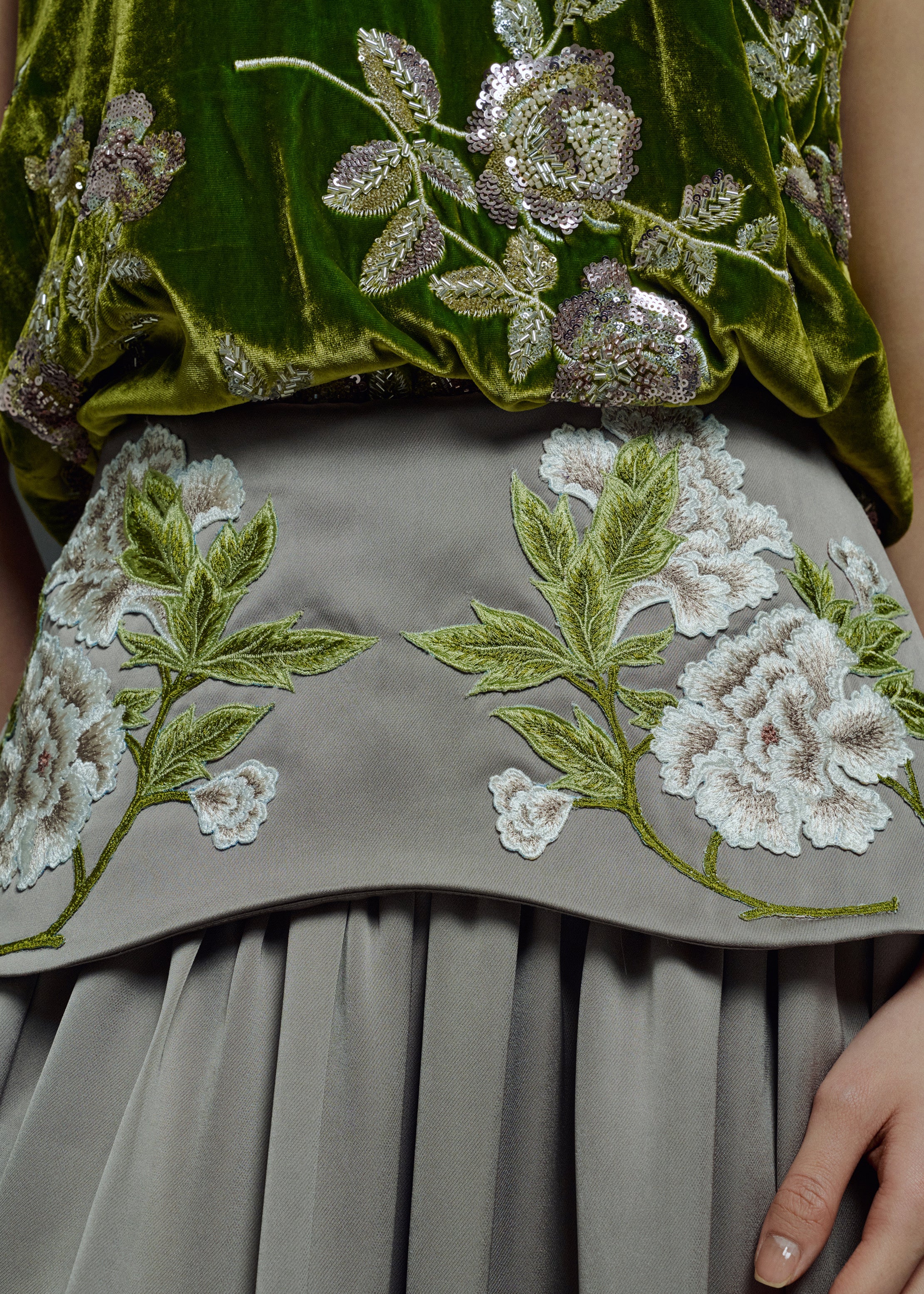 EMBROIDERED FLARE SKIRT (PRE-ORDER)