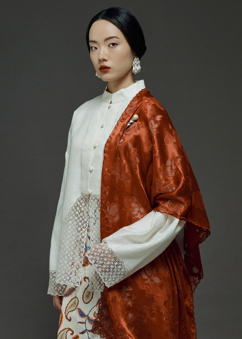 EMBROIDERED NYONYA SHIRT