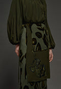 EMBROIDERED VELVET SILK SKIRT (PRE-ORDER)
