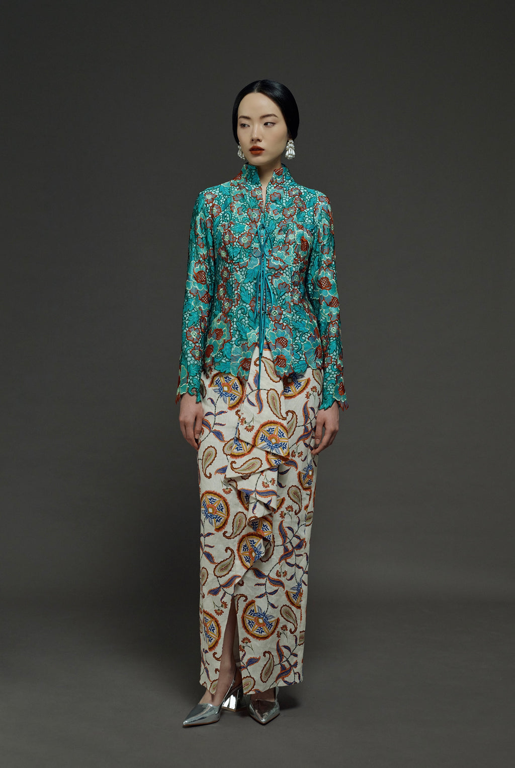 RUFFLED PRINT SKIRT (PRE-ORDER)